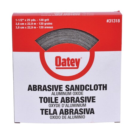 Oatey Sandcloth 120 Grit 25Yd 31318